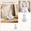 Figurina Astratta di Donna Curvilinea per Yoga Scultura Artigianale in Resina Decorazione per la Casa Posizione di Stretching Design Artistico Moderno