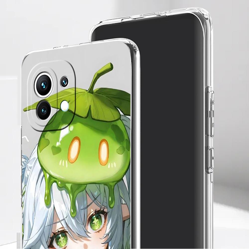 Phone Case For Xiaomi Mi Poco X7 X6 X5 NFC X3 Pro 17 15T 15 14T 14 13T 11 12 13 Lite Clear TPU Cover Genshin Impact Nahida