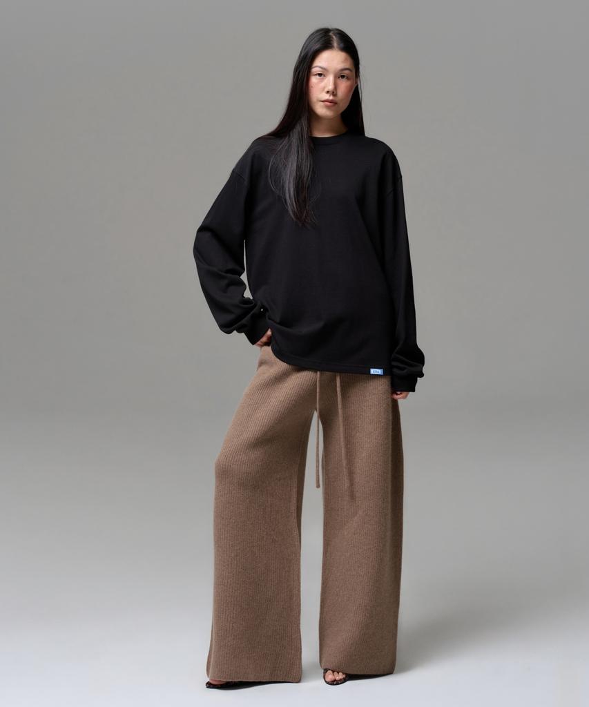 Ira Women Cashmere Blend Relaxed Knit Sweatpants - Neutral Brown