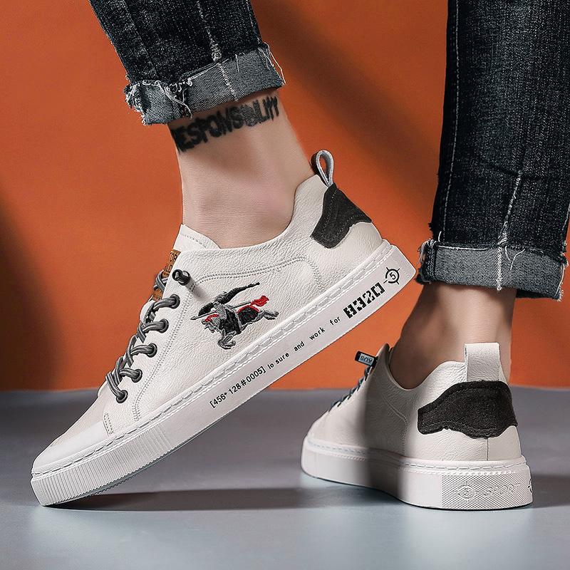 High Quality Men's Luxury Shoes Fashion Genuine Leather Casual Shoes Men Luxury Designer Sneakers Zapatos Hombre Chaussure Homme