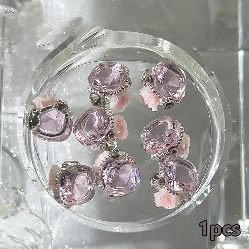

1 шт. сверкающие цветные толстые бриллианты хрустальные стразы для дизайна ногтей драгоценные камни украшения маникюрные фантазийные украшения розовый