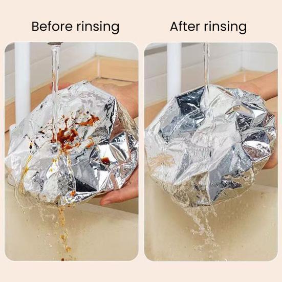 2 Pack Aluminum Foil Film Insulation Cover for Bowls & Plates Elastic Insulation Lid Easy Clean Reusable Kitchen Aid