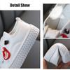 White Sneakers Children's Canvas Shoes Lace Up Korean Kids Shoes Flats Boys Girls Slip On Loafers Toddler Plimsolls Big Size 35