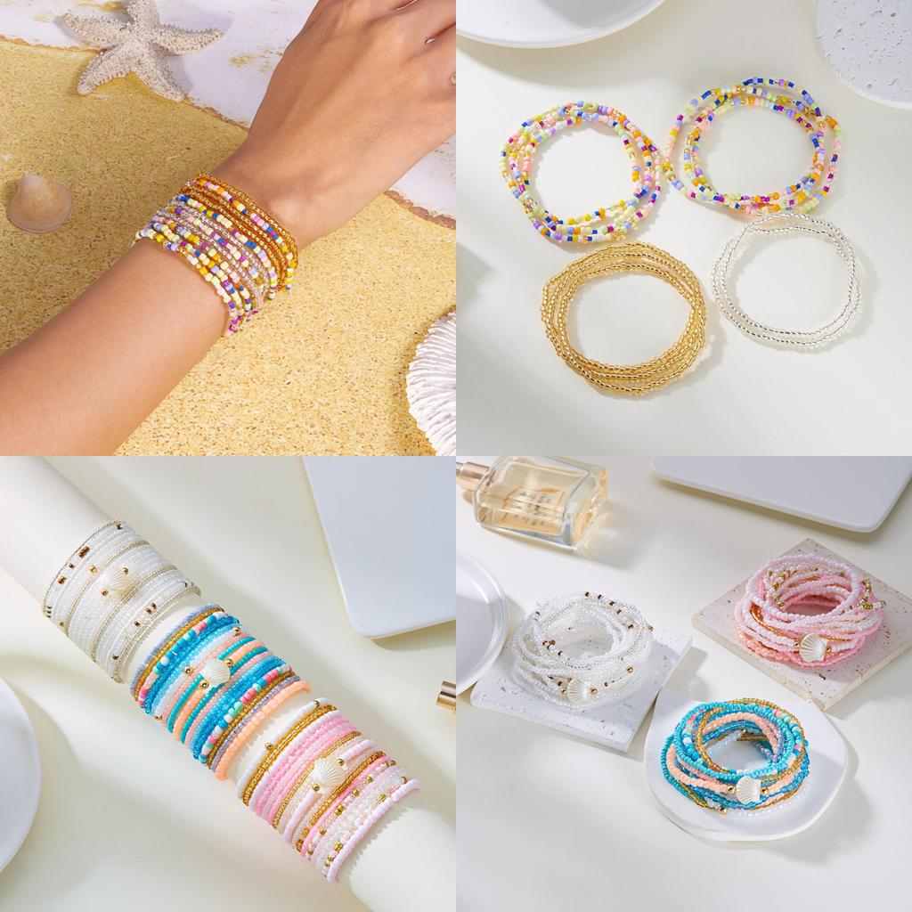 Multielement Beaded Jewelry For Women With Electroplated Finish For Casual Wear