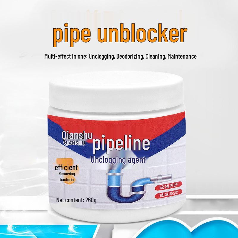 Pipe Dredger 0.01: High-Speed Bubble Powder for Dissolving Kitchen Grease and Clearing Sewers (2 Cans)