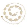 Dress waist chain - women's metal leaf hook chain - minimalist decorative skinny belt