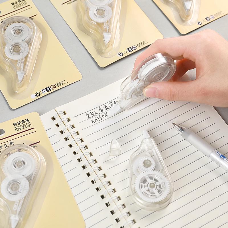 Muji-Style Transparent Correction Tape - Cute & Portable for Students and Offices