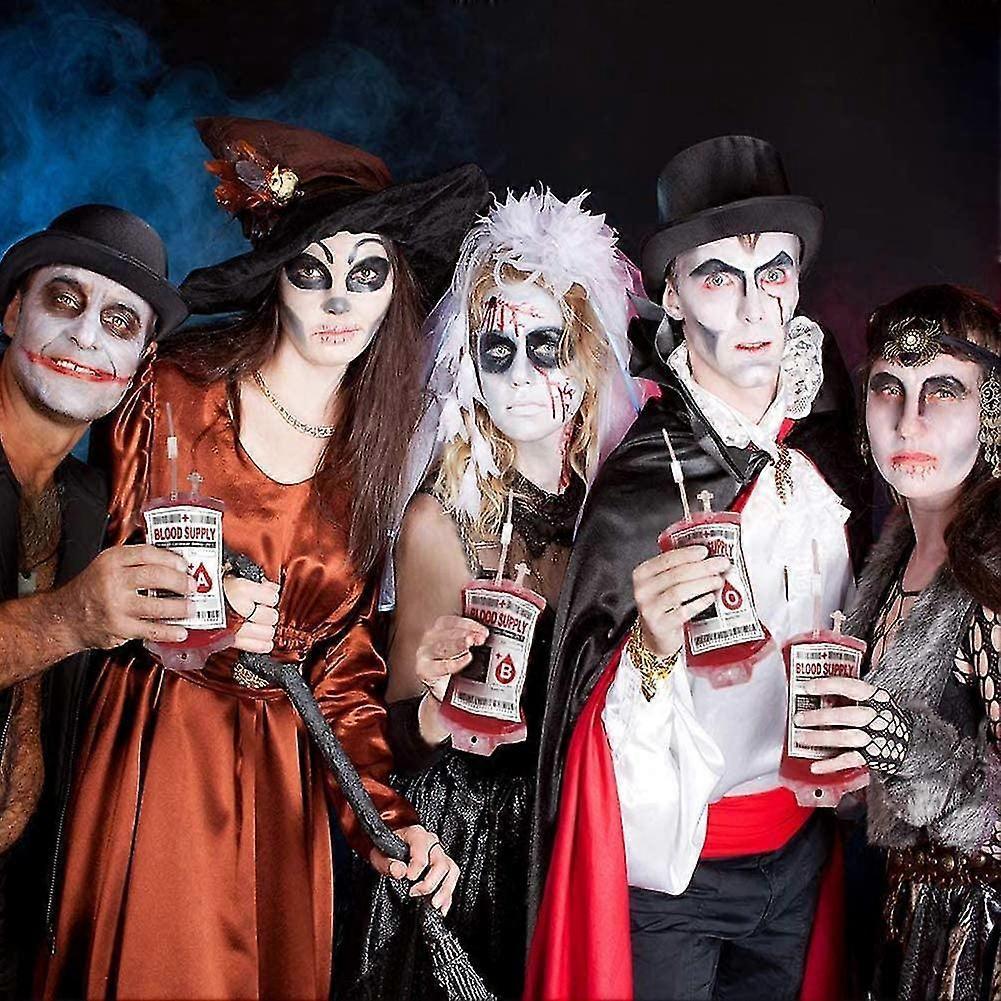 Torba z krwią na Halloween, Torba na napój krew (10 sztuk) Z strzykawką, Wielokrotnego użytku, Na Halloweenowe imprezy zombie, Dekoracje pielęgniarskie, Prezent-żart (10 sztuk)