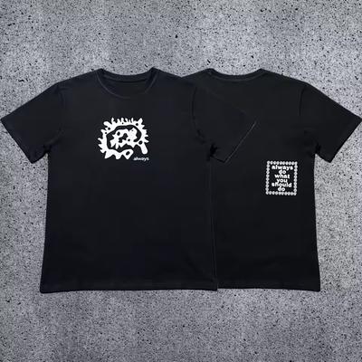 Summer Hot AD 2026 WYSD Short-sleeved Sun Roll Fun Printed American High Street Skateboard Cotton Round-neck T-shirt