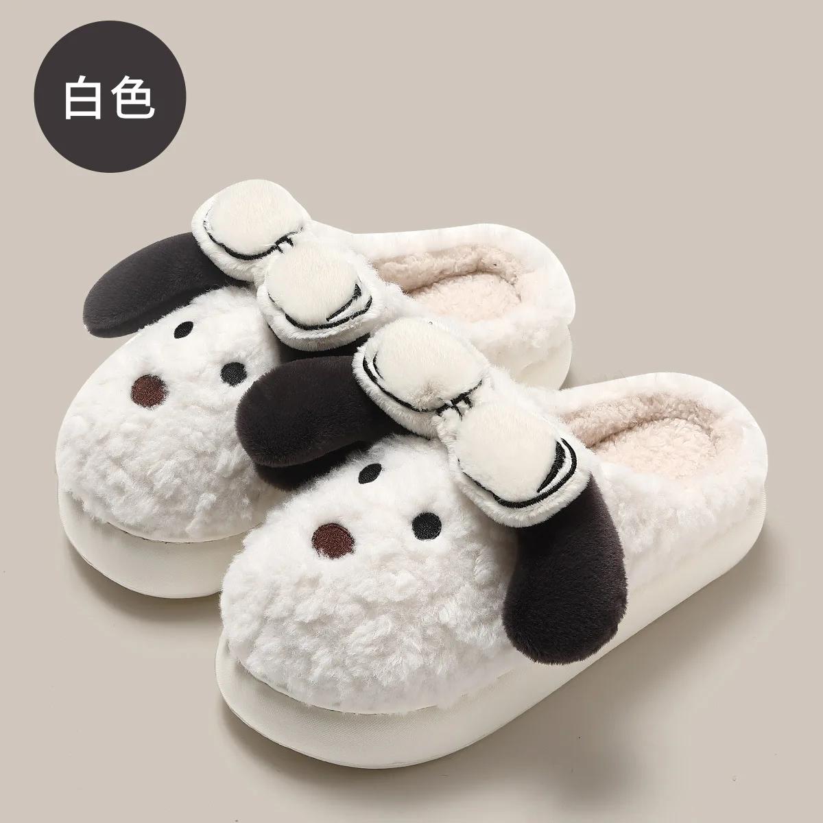 

Модные женские модные меховые тапочки на толстой подошве женские зимние теплые плюшевые милые хлопковые туфли женские домашние нескользящие пушистые тапочки на платформе 36-37