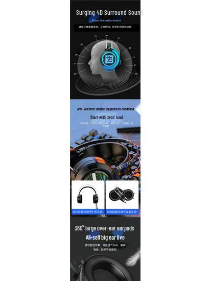 Wired Over-Ear Gaming Headset with Microphone for Mobile, Desktop & Laptop