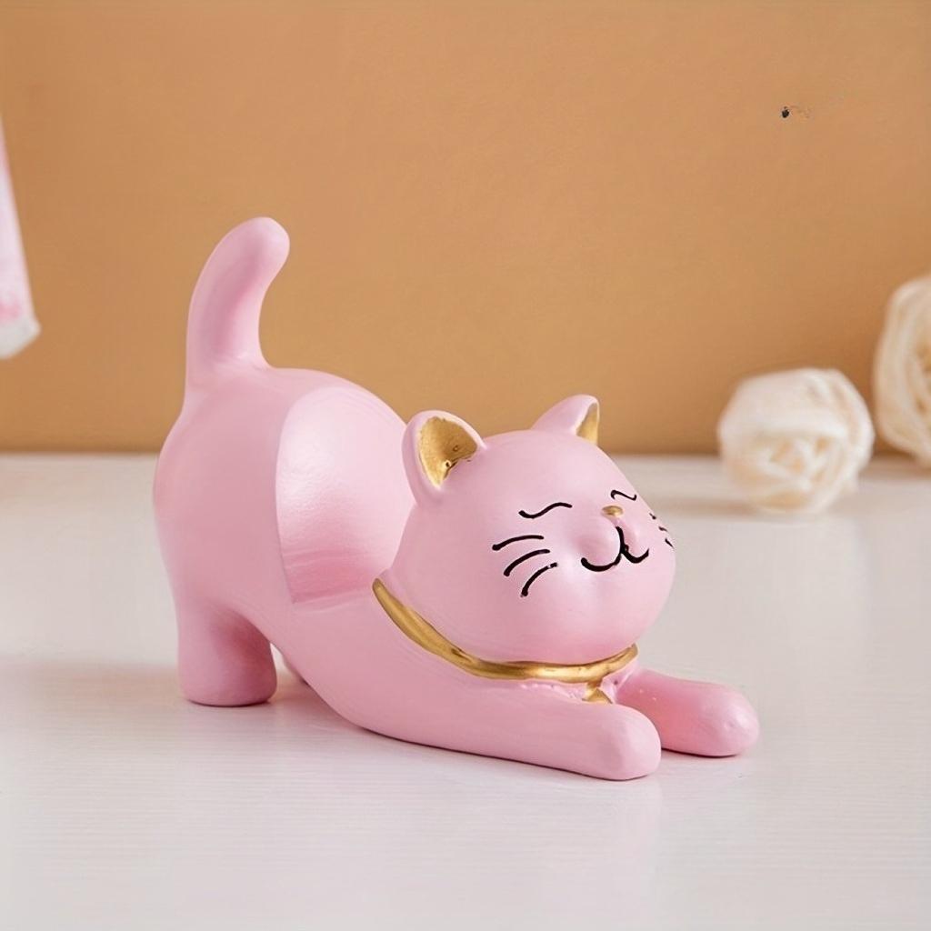 1 pezzo creativo adorabile incantevole gatto pigro supporto per cellulare ornamento decorazione scrivania ufficio