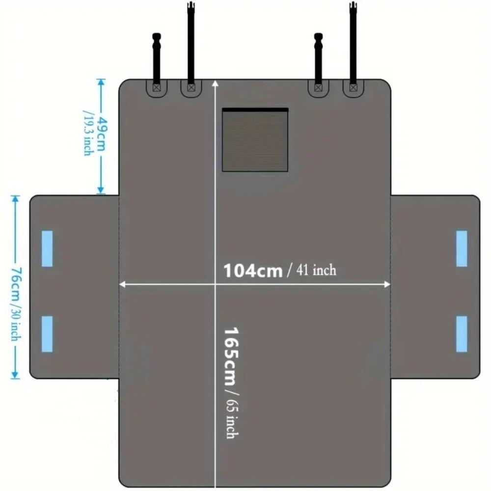 

Portable Oxford Cloth Dog Car Seat Cover Waterproof Thick Car Trunk Mat Dog Car Transporter Small Medium Large Dogs Oxford Cloth чорний