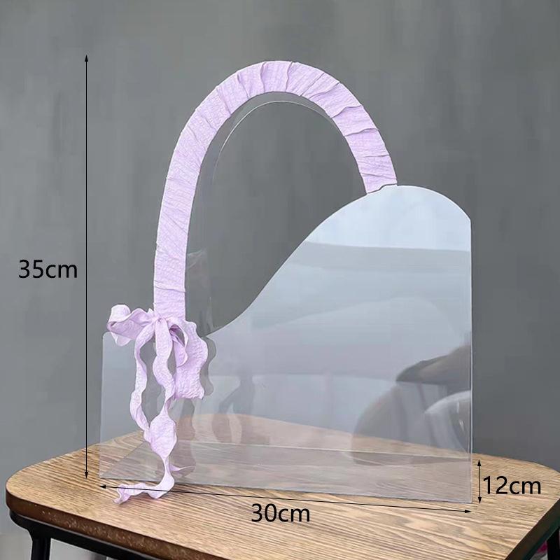 Przezroczyste pudełko na świeże kwiaty dla zwierząt, bukiet, torebka, opakowanie na kwiaty, torebka, festiwale, prezent na przyjęcie, opakowanie na róże, przenośna torba do pakowania