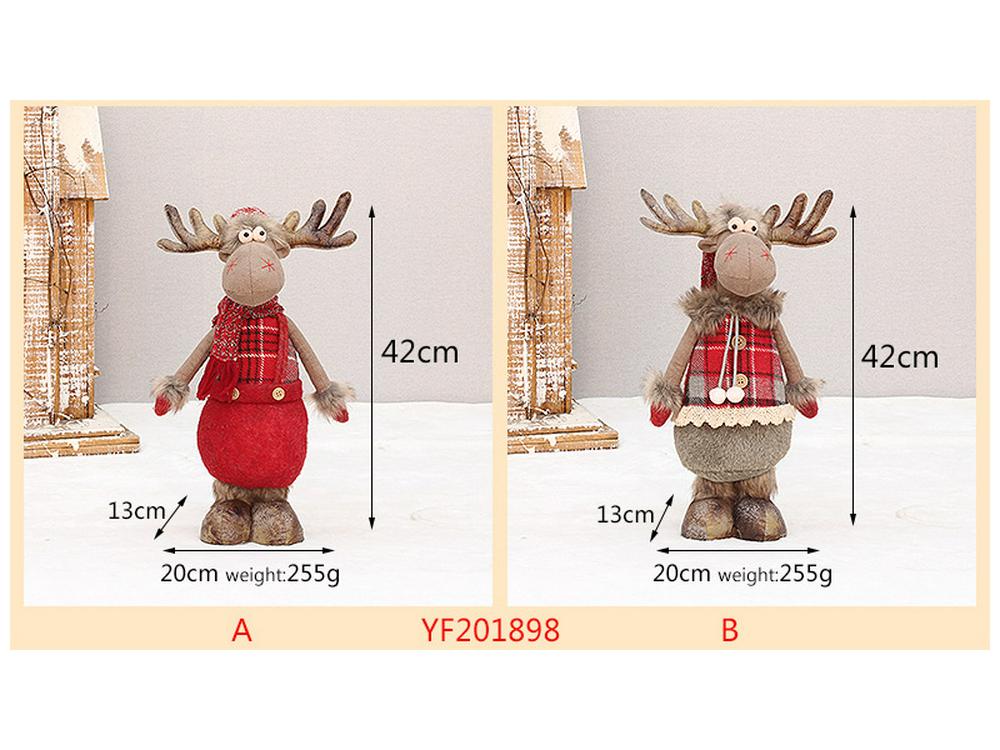 Rotes Teleskop Rentier Plüschtier Weihnachtsornament