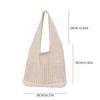 Lässige Hohlmuster Strick-Schultertasche Große Kapazität Mehrfarbig Leichte Taschen Gestrickte Polyester Lässige Tragetasche Urlaub