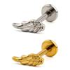 Titanium Wing Flat Back Earring Studs 16G Labret Lip Stud Ear Nose Cartilage Tragus Conch Helix Piercing Jewelry