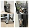 Gestel Foldable Shelf 4 Levels Black On Wheels