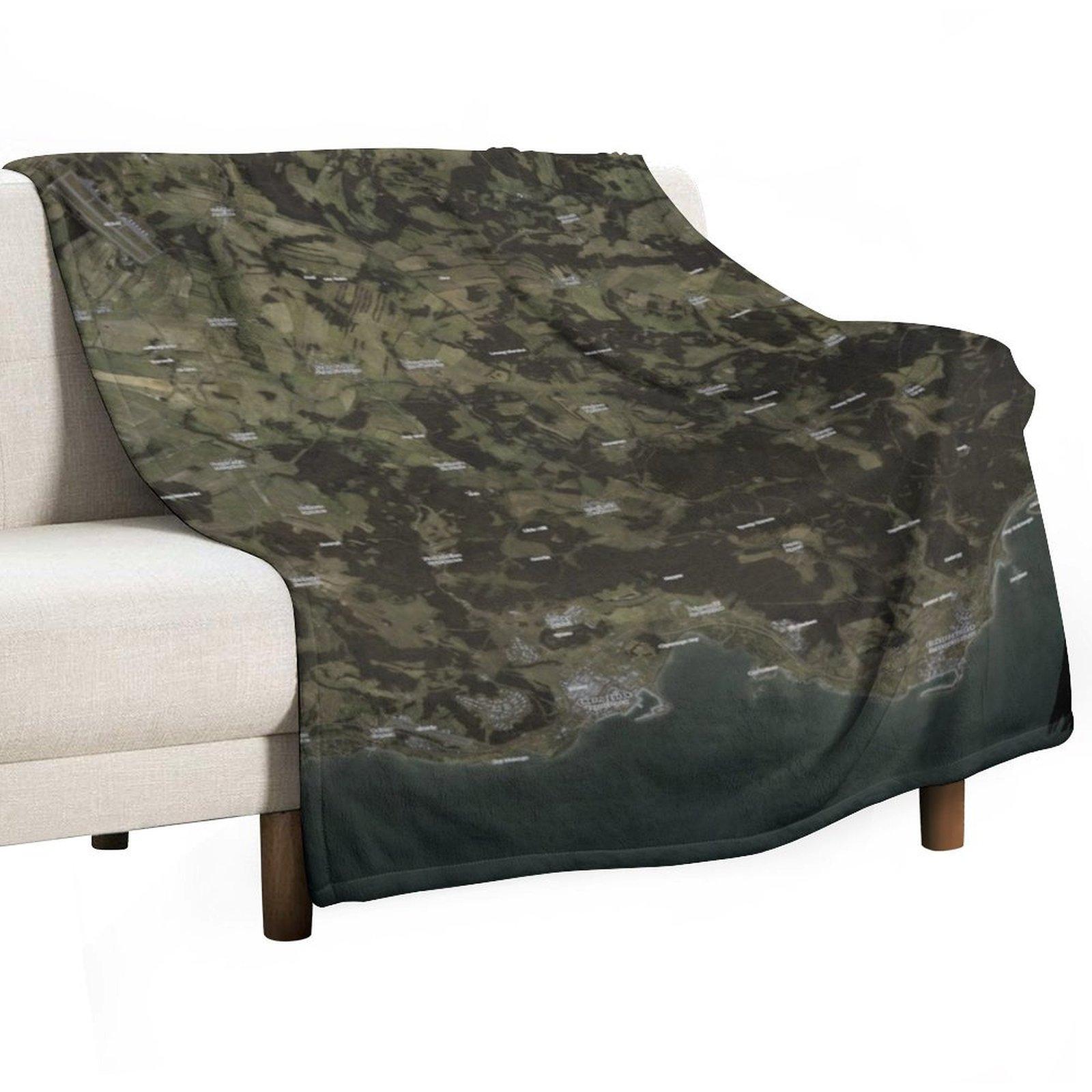 

Day Z Map Throw Blanket Flannels Sofa Quilt For Decorative Sofa Beautifuls Blankets 30x40in