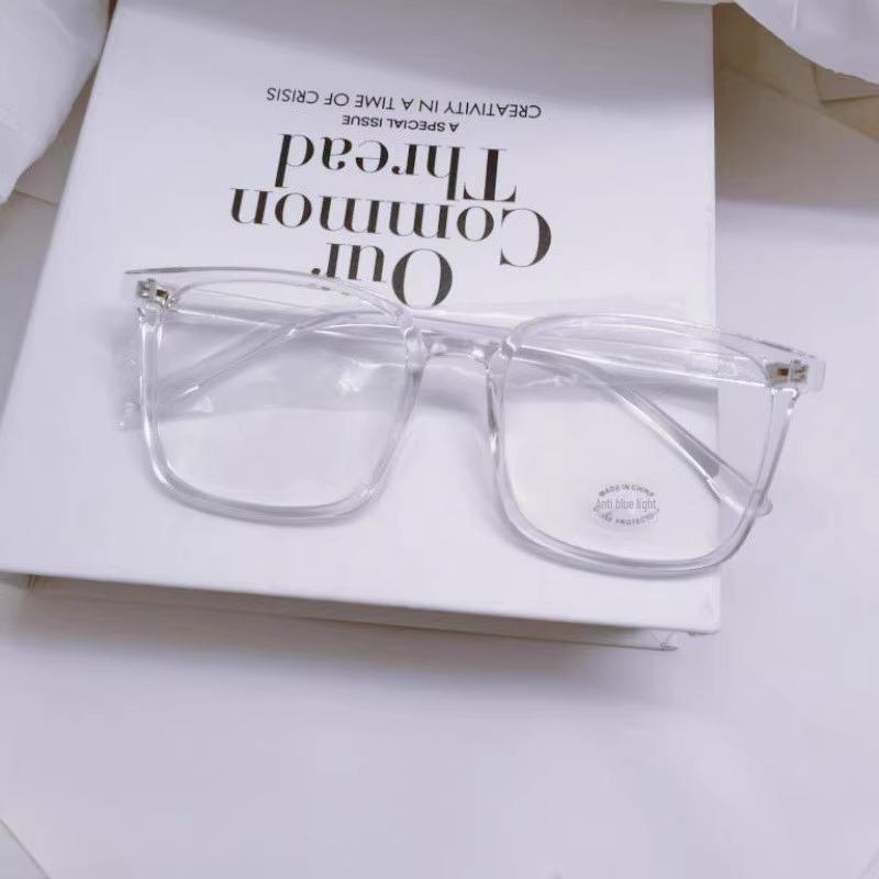 Unisex Übergroße Quadratische Brille mit Dickem Rahmen – 16cm, Geeignet für Gläser oder Myopie-Brillen