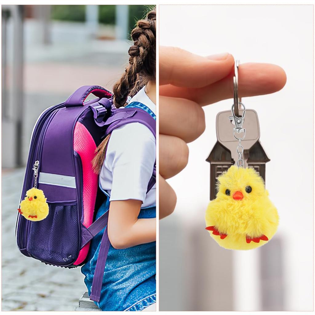 CALLARON Duck Plush Keychains, Set of 10, Cute Bag Pendants for High School Students, Perfect for Graduations, Entrance Ceremonies, and Birthdays
