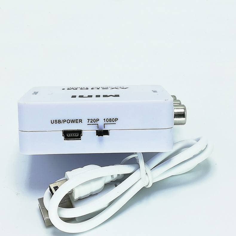 RCA na HDMI AV AV na HDMI konvertor s USB kabelem Konvertor, Konvertor, Kabel, Podpora 1080p/720p, 3 barvy (RCA-HD-bílá)