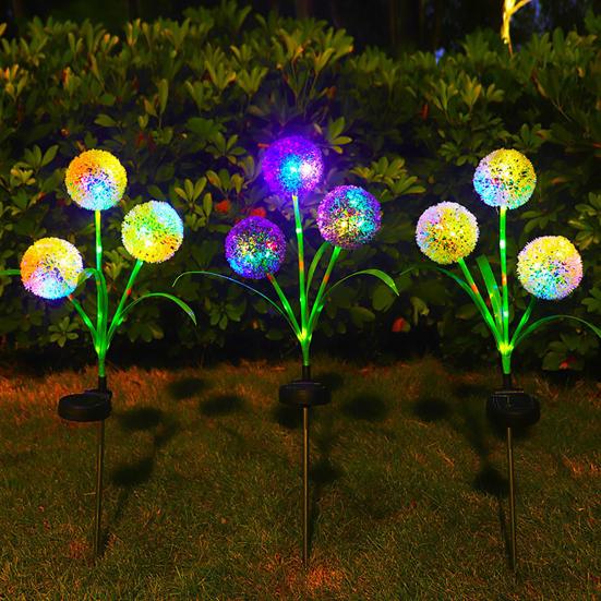 Garden Light Dandelion Design Small Size Lightweight Yard Light Energy-efficient Weatherproof Solar Light Outdoor Decor