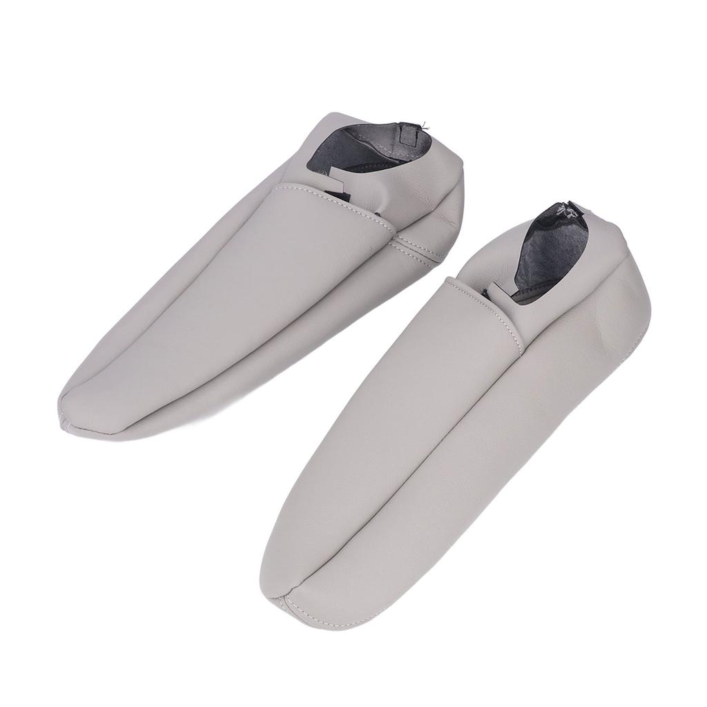2Pcs Set Car Front Seat Armrest Cover Leather Waterproof Good Toughness Replacement for Tian Siena 2005‑2010Grey