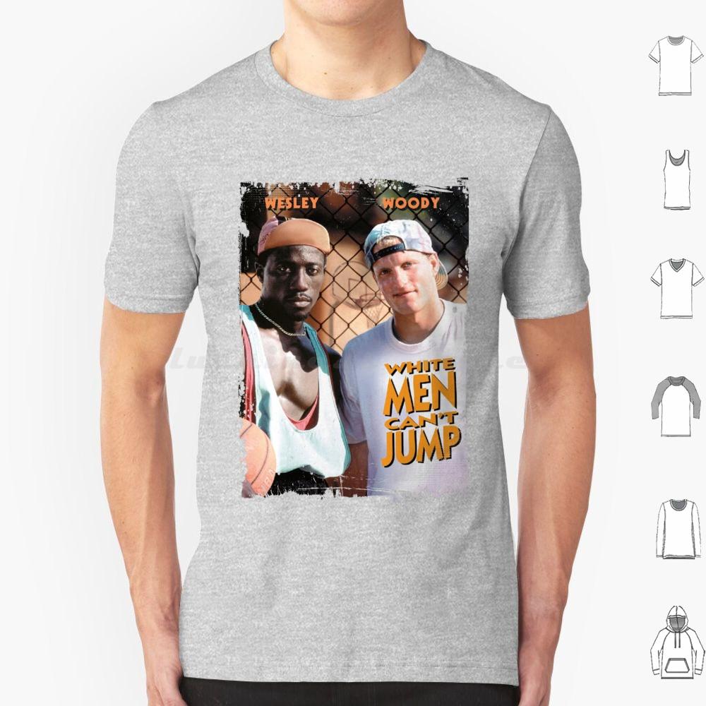 T-shirt White Men Cant Jump Cotone Uomo Donna Stampa Fai da te White Men Cant Jump Film di Pallacanestro Vintage Film anni '90 Nostalgia anni '90