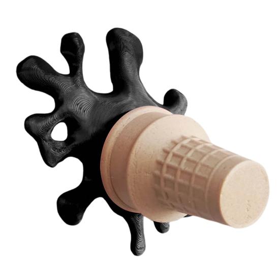 

Украшение для стен в виде тающего мороженого Растопленное мороженое 3D-печатное мороженое чёрный