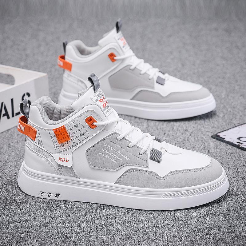 Trend Sneakers for Men Shoes Stock Shoe Soles Replacement Sneakers Pu Flat Sport Casual Shoes In Low Price