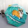 1pc Surfing DogAutomatic Open/close Folding Umbrella, Compact Portable Travel Umbrella, Perfect Birthday/Holiday, Cute Umbrella, Durable Construction