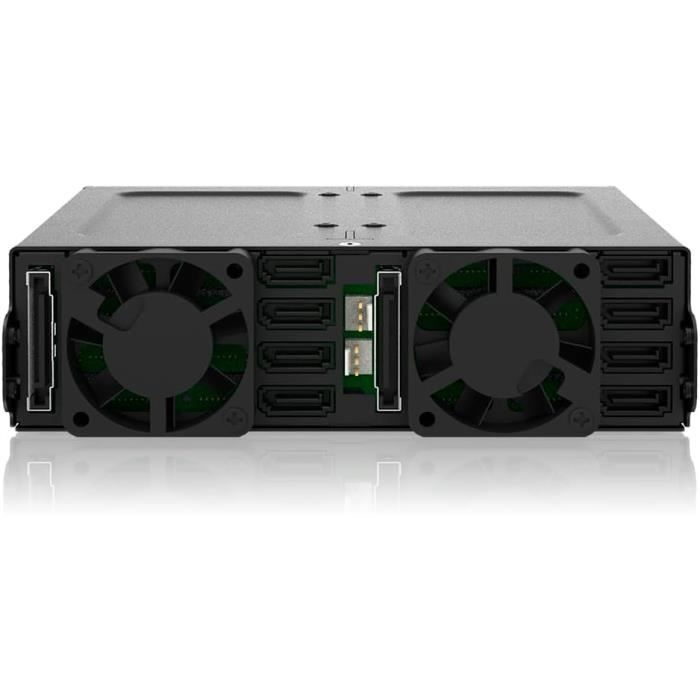 Boîtier rack hot swap - icy dock - expresscage mb03 - 8 x hdd/ssd 2.5 - sata/sas - noir