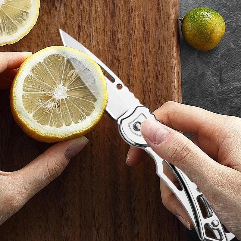High-end folding fruit knife, stainless steel, easy to carry, with anti-slip handle, suitable for kitchen accessory pocket knife