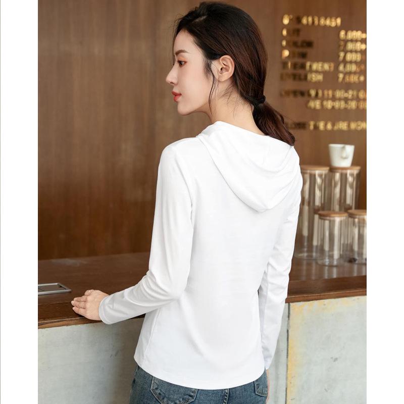 

Women s Silk Cotton Hooded Sweatshirt: Light Luxury Spring 2026 Collection – Pure Cotton, Stylish, Versatile Base Layer. Small