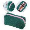 Plush Cute Makeup bag Hand-held Japanese style Large capacity Pen case Solid-color Portable Travel Cosmetics &Toiletries bag