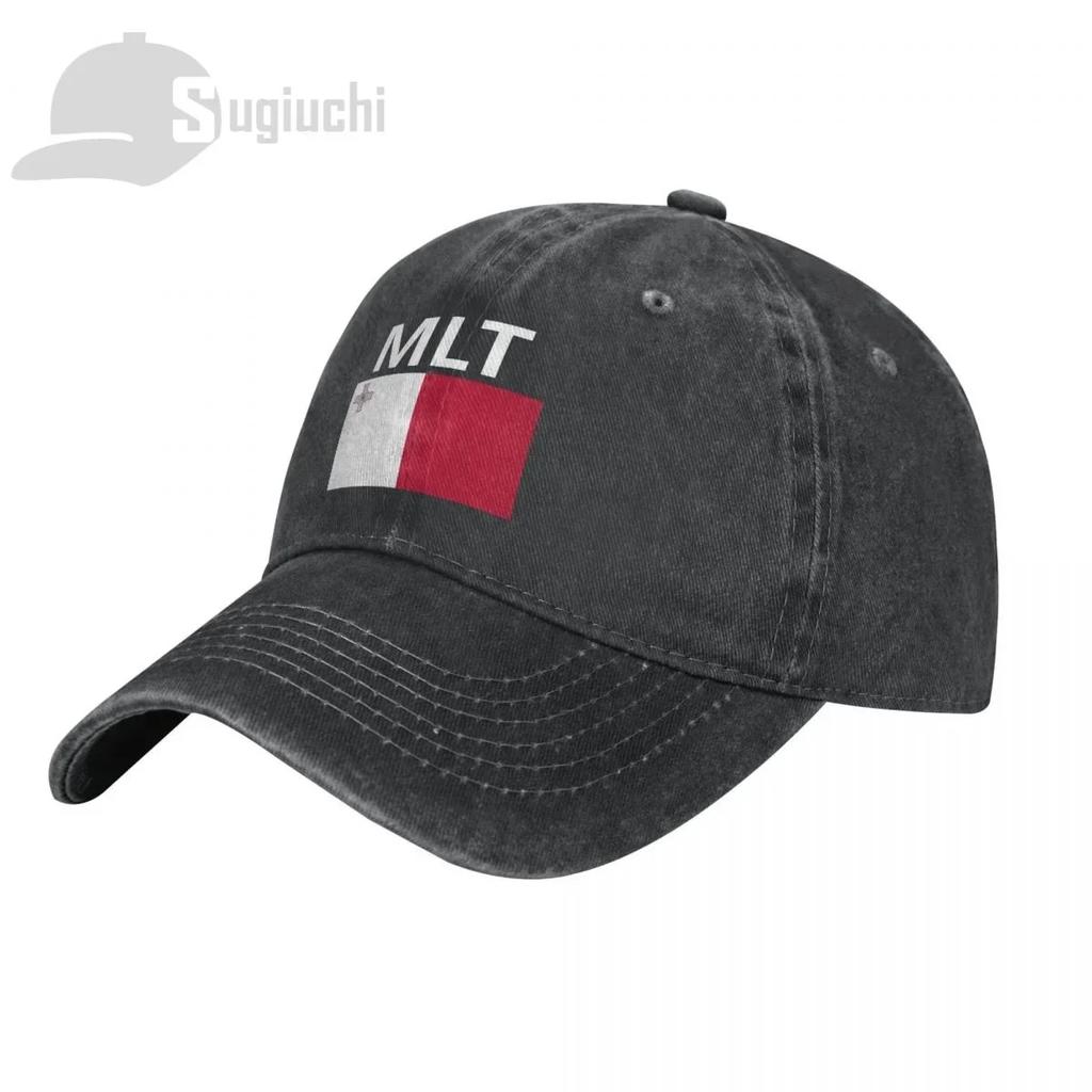 Cappellino in Cotone Lavato con Bandiera di Malta, Berretti Snapback, Cappellini da Baseball, Cappelli da Papà, Cappelli da Sole per Esterni e Viaggi, Casquette