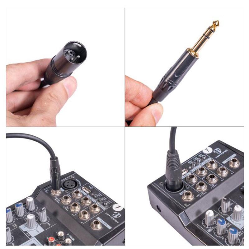 6.35mm 6.5 Jake 3pole Stereo Male Plug Connector Cable to Microphone XLR male Audio 3Pin Speaker XLR for HDTV DVD 1m/1.8m/3m