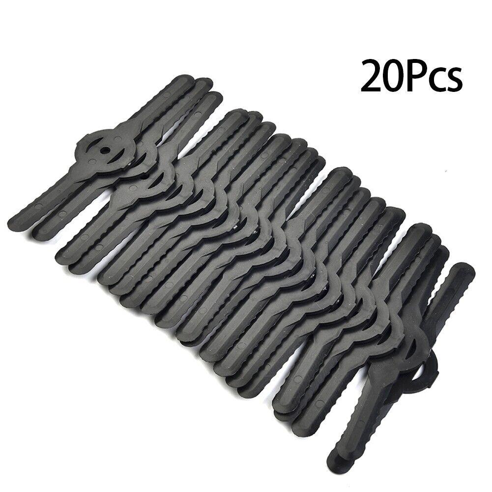 20/50PCS Plastic Blade Set Cutter Replacement For Cordless Grass Trimmer Strimmer
