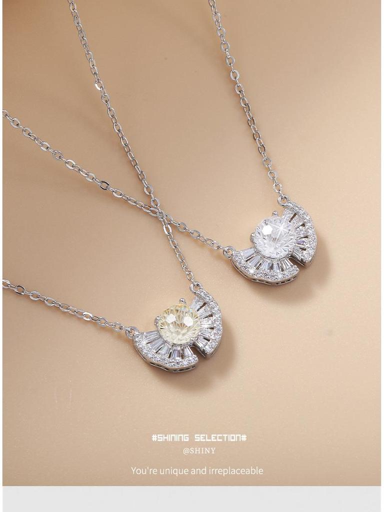 Korean Style Light Luxury Zircon Clavicle Necklace for Women