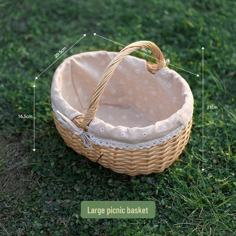 Picnic-Themed Photo Props: Outdoor Scene Decoration with Tablecloth and Tray for Food Photography.