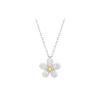 Starkes Blumenhalsband Damen Halsketten Weiß 5136830