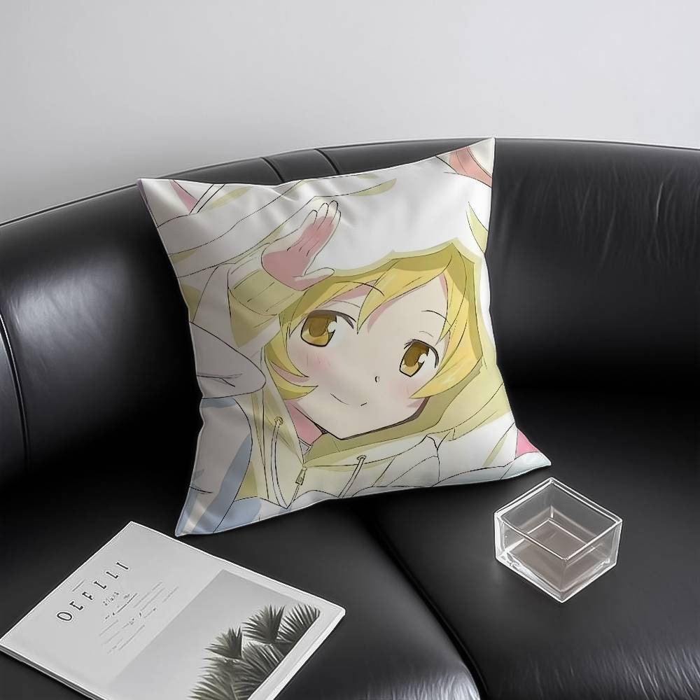 P-Puella Magi Madoka Magica Pillow Case Anti-dustmite Invisible Zipper Sofa Bed