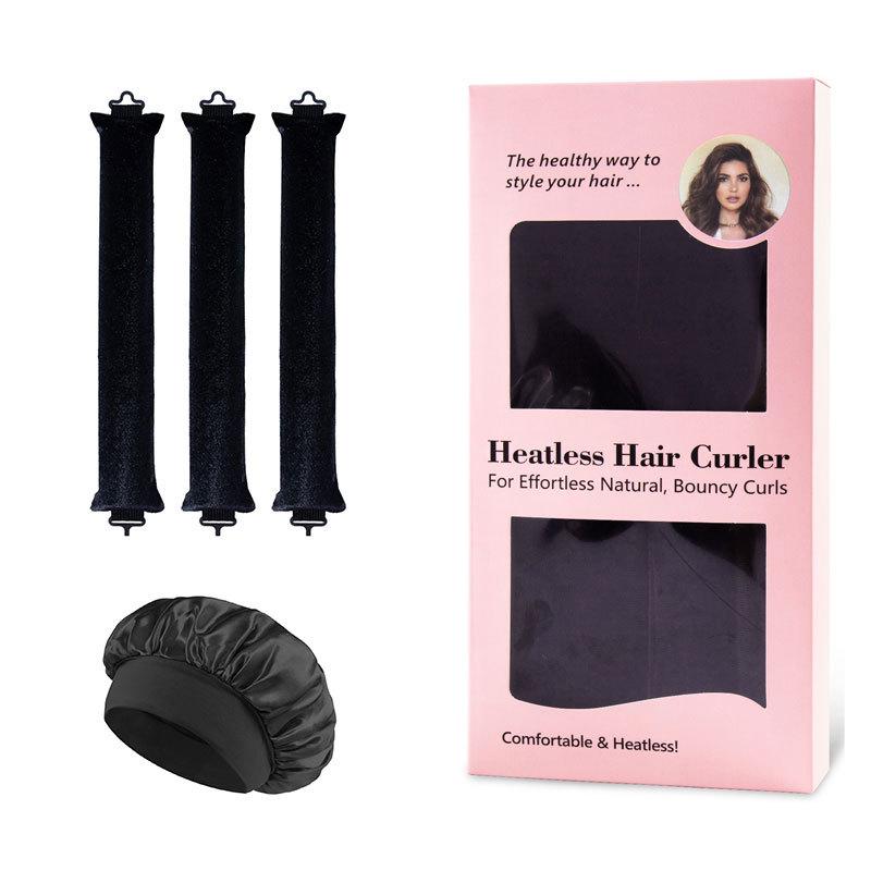 Heatless Curling Rod with Metal Hook for Easy Sleep-In Big Wave Curls