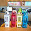 Square Plastic Water Bottle With Handle, Modern Simple Style, Portable Sports Bottle With Straw, 700ml