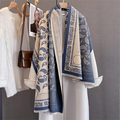2025 Bohemia Style Paisle Luxury Winter Warm Women Scarf Imitation Cashmere Thicken Shawl Pashmina Female Wrap Blanket Foulard