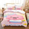 Little Beaver Printed Bedding Kit 3D Digital Three-Piece Grinding Quilt Cover Bedding