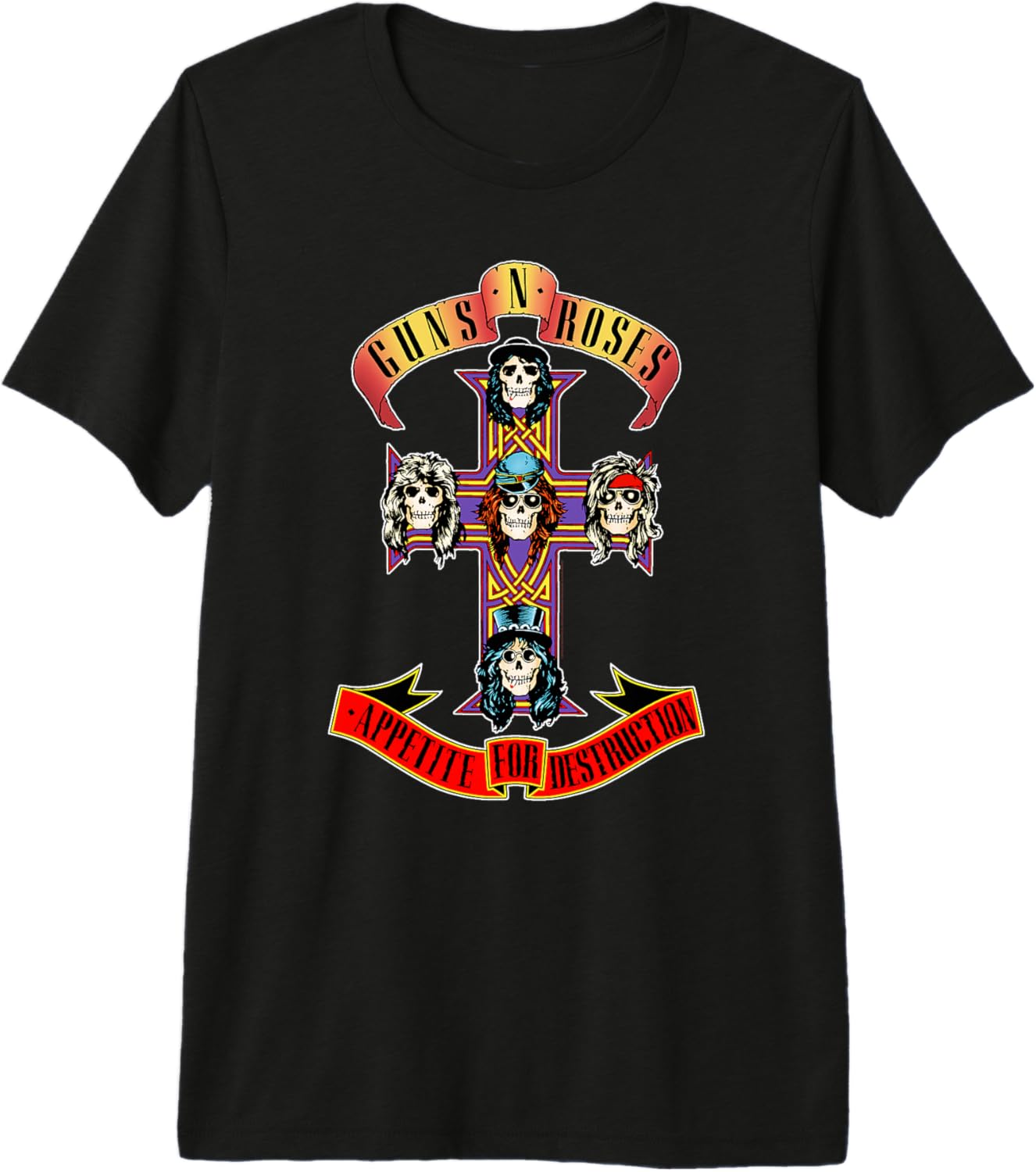 Guns N Roses Official Cross Premium Tri-Blend T-Shirt S разноцветный