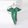 Women Brooch Leaf Shape Enamel Oil Dripping Plant Style Anti-slip Polished Coat Collar Bag Scarf Hat
