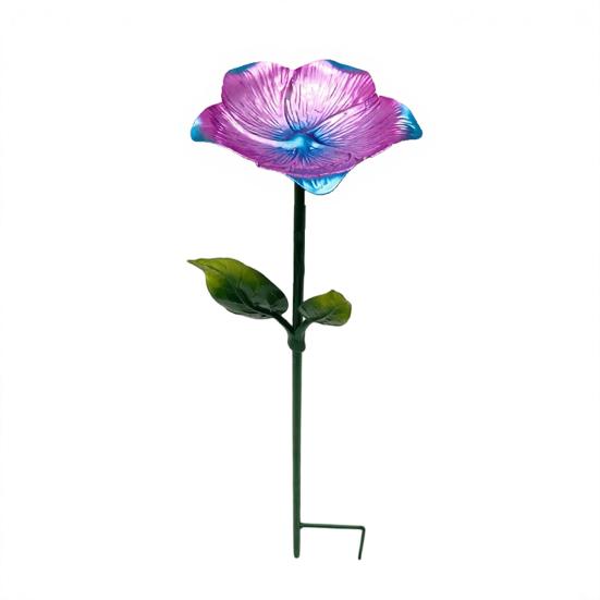 

Metal Flower Garden Stake Bird Bath for Outside Freestanding Bath Bowl with Stake Hummingbird Feeder Station for Yard Lawn Garden Decor фіолетовий